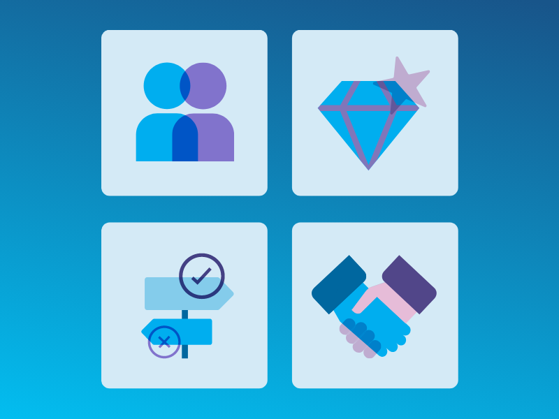 Our Values: People, Excellence, Decisiveness, Stronger Together img